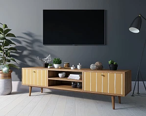 купить Комод "Berber" с нишей низкий под TV принт 43 арт BB49/Print_43 в интернет-магазине