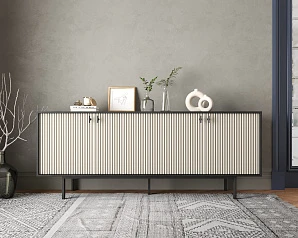 фото Комод с четыремя дверками "Emerson" арт EM01/milky/L