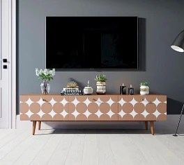 купить стильные Комод "Berber" с ящиками низкий под TV принт 17 арт BB19/Print_17 в интернет-магазине