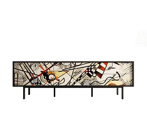 купить Комод с четырьмя дверками и двумя ящиками "Emerson" by Kandinsky арт EM04/Print_01 в интернет-магазине