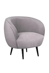 стильное Мягкое кресло Benee Grey на черных ножках