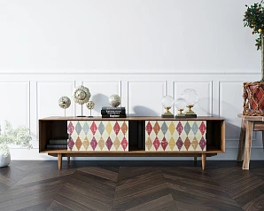 красивые Консоль в Скандинавском стиле под TV "Bruni print" арт BR-22P