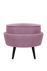 Пуф Pearl Adorn Pink на черных ножках в интернет-магазине