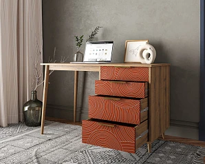 купить Стол рабочий "Line" одной тумбой R23/red