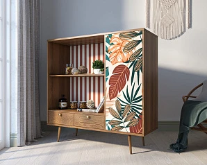 стильный Стеллаж с нишей "Berber" принт 25 арт BB28/Print_25 на заказ