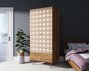 купить Шкаф двухстворчатый "Berber" принт 17 арт BB16/Print_17 в интернет-магазине