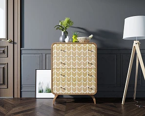 купить стильные Высокий комод "Ellipse Print" с четырьмя ящиками принт 1 арт EL05/print_1 в интернет-магазине