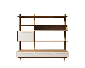 заказать Стеллаж "Bruni white" с ящиками арт BR-20WH