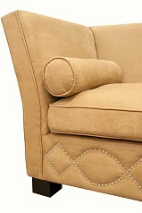 Прямой диван 3 места арт-деко Volte коричневый на заказ в интернет-магазине