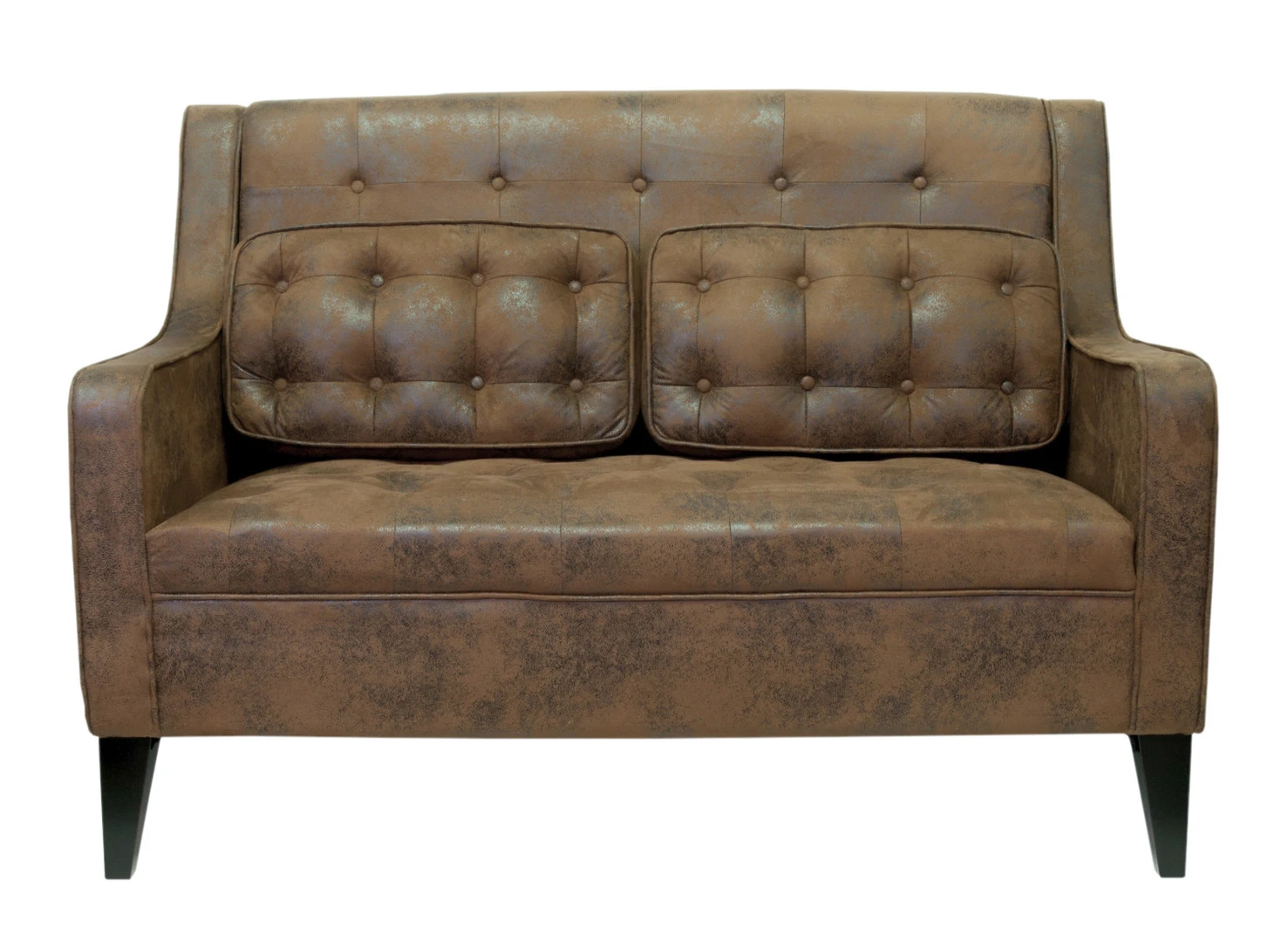 заказать Дизайнерский двухместный диван Hublon коричневый в интернет-магазине