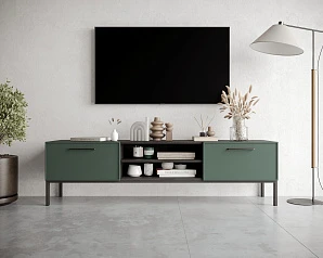 Комод "Nicole" с нишей низкий под TV NR27G в интерьере