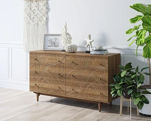 фото Комод "Boho" 6 ящиков джангл арт BH08 в интерьере