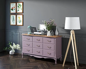 красивый Комод Leontina Lavanda на девять ящиков арт ST9379L в интернет-магазине