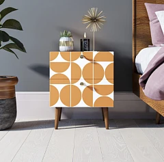 Тумбочка "Berber" с двумя ящиками 14 принт арт BB03/Print_14, разноцветная