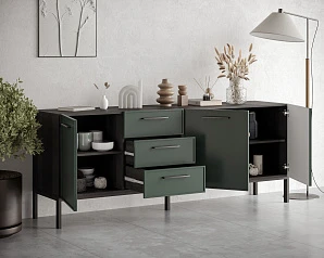 заказать Комод с тремя дверками и тремя ящиками "Nicole" арт NEM07G