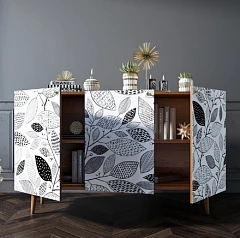 заказать Комод "Berber" три дверки 09 принт арт BB01/Print_09 в интернет-магазине