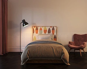 красивые Кровать "Berber" 120х200 см принт 48 арт BB42/Print_48 в интернет-магазине