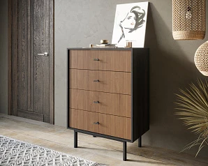 фото Комод вертикальный с четырьмя ящиками "Emerson" арт EM18