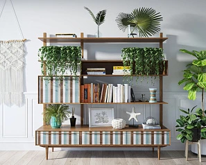 Стеллаж "Bruni print 1" с ящиками арт BR-20/print_1 в интернет-магазине