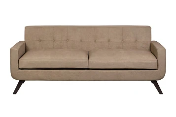 Диван скандинавский на ножках Uter коричневый в интерьере