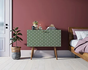 стильные Комод на высоких ножках "Berber" малый принт 12 арт BB13/Print_12