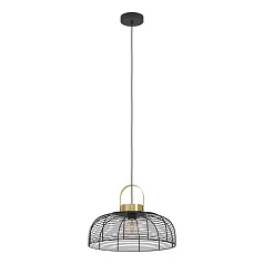 заказать 43964 Подвесной светильник (люстра) ROUNDHAM, 1X40W (E27), ?450, сталь, черный, матовая латунь в интернет-магазине