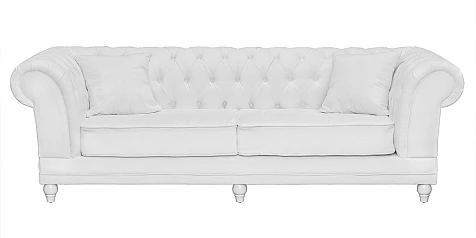 красивый Трехместный прямой диван мягкий арт-деко Neylan белый