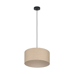 купить 900859 Подвесной светильник (люстра) FENIGLIA, 1X40W (E27), ?380, сталь, черный / текстиль, лен, беж