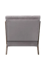 купить стильные Низкое кресло с деревянными подлокотниками Mody Grey серый в интернет-магазине