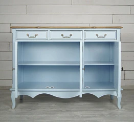 купить стильный Комод "Leontina Blue" (3 ящика и 3 двери) арт ST9344B