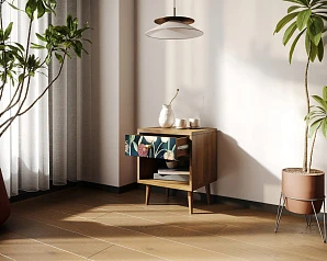 стильные Тумбочка "Berber" с открытой полкой арт BB33/Print_54