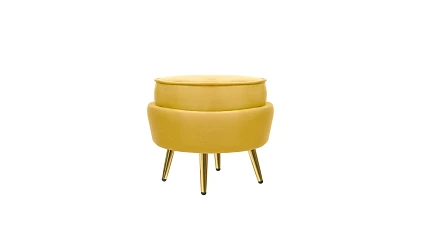 Кресло с пуфом ракушка Pearl Yellow в интернет-магазине