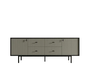 купить Комод две дверки и четыре ящика "Emerson" арт EM19/gray/L в интернет-магазине