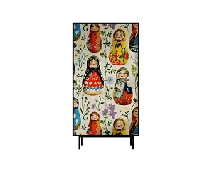 Шкаф двухдверный "Emerson" Матрешки арт EM091/Art04 в интерьере