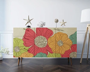 стильные Комод "Berber" с двумя дверками и ящиками принт 5 арт BB17/Print_05