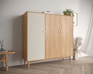 купить красивый Шкаф трехстворчатый низкий Bubble Solid арт BBL13S