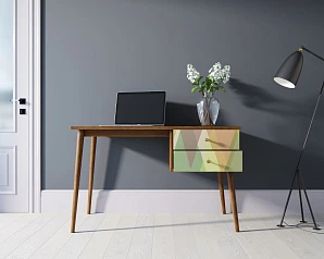 Стол рабочий "Berber" принт 16 с одной тумбой арт BB20/Print_16 на заказ в интернет-магазине