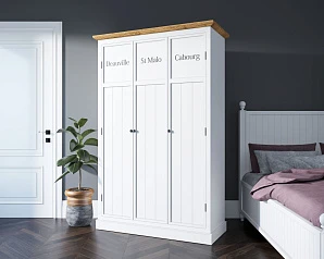 купить красивый Шкаф трехстворчатый для детской "Palermo" в стиле прованс арт PL1027-3