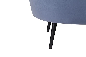 заказать Диван ракушка Pearl Double Blue на черных ножках
