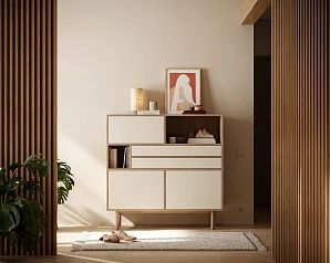 фото Комод большой с тремя дверками и двумя ящиками "Alice" арт ALC05