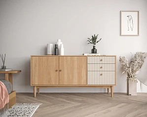 красивый Комод Bubble Solid с двумя дверками и тремя ящиками арт BBL05S