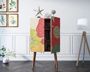 купить стильные Комод на высоких ножках "Berber" 5 принт арт BB09/Print_05 в интернет-магазине