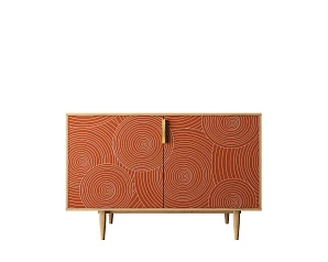 фото Комод с двумя дверками "Line" R18/red