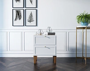 купить Комод-тумба "Andersen" с двумя ящиками арт AN04/1WH
