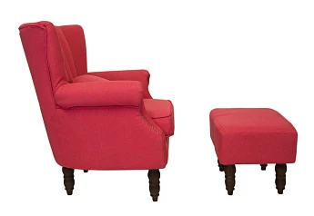 Кресло с пуфом Lab Red V2 в интернет-магазине