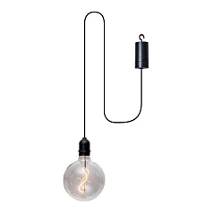 купить 900208 Уличный потолочный светильник VIGNANELLO, LED 1X0,06W, IP44, H195, ?125, пластик, черный/пластик, черный полупрозрачный