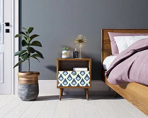 купить Тумбочка "Berber" с одним ящиком 13 принт арт BB06/Print_13, разноцветная в интернет-магазине