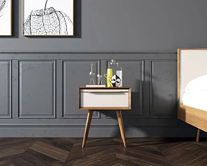 купить стильные Тумба для прихожей в Скандинавском стиле "Bruni white" с ящиком