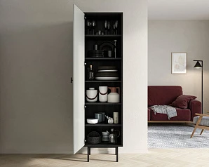 стильный Шкаф c одной дверкой "Emerson" арт EM101/gray/L