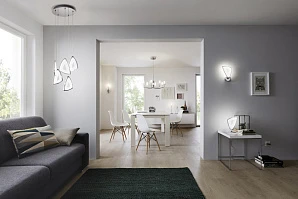 Подвесной потолочный светильник (люстра) AMONDE светодиодный диммируемый в интерьере